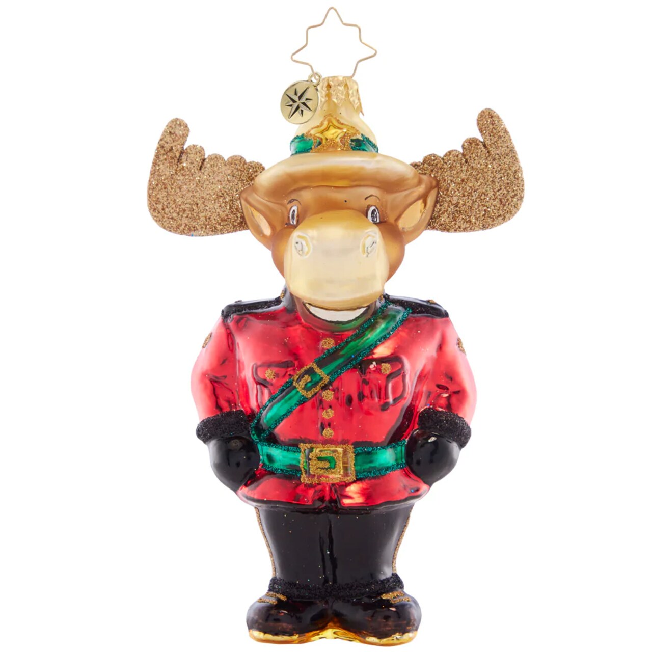 Christopher Radko Christopher Radko Mountie Bruce Moose Glass Christmas Ornament 1021494